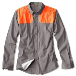 Orvis Featherweight Shooting Long Sleeve Shirt -Hunting Time orvis featherweight shooting long sleeve shirt slate blaze