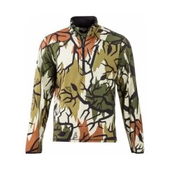 Predator Camo Kompass Fleece Performance 1/4 Zip Jacket -Hunting Time predator camo kompass fleece performance qz jacket spring green