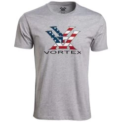 Vortex Stars And Stripes Short Sleeve T-Shirt -Hunting Time vortex stars and stripes short sleeve t shirt grey